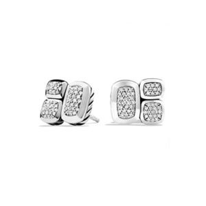 SOLD David Yurman Sterling Silver Diamond Confetti Earrings